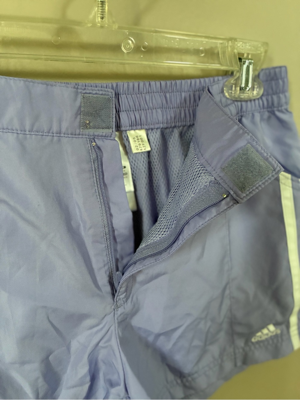 Adidas Purple Lavender 3-Stripe Athletic Shorts Women’s M - Picture 4 of 6